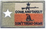 Don't Tread on Me Patch & Come and Take It Patch - RJK Ventures Guns Shooting Accessories