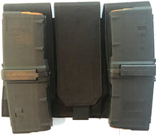 Triple Mag Pouch with Hook and Loop Flap - FOR - AR15 Mags with MAG|Couplers - Black or FDE (couplers not included)