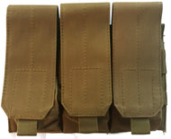 Triple Mag Pouch with Hook and Loop Flap - FOR - AR15 Mags with MAG|Couplers - Black or FDE (couplers not included)