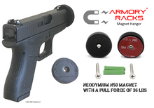 Armory Racks® "Magnet Rounds"  Hanger for Magazines, Accessories & Small Guns
