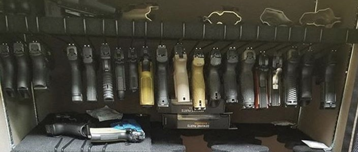 "Shelf Hanger" Handgun Rack - LARGE 11" - RJK Ventures Guns Shooting Accessories