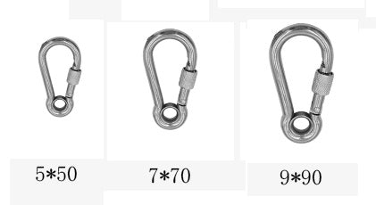 Stainless Steel Locking Snap Hook Carabiner