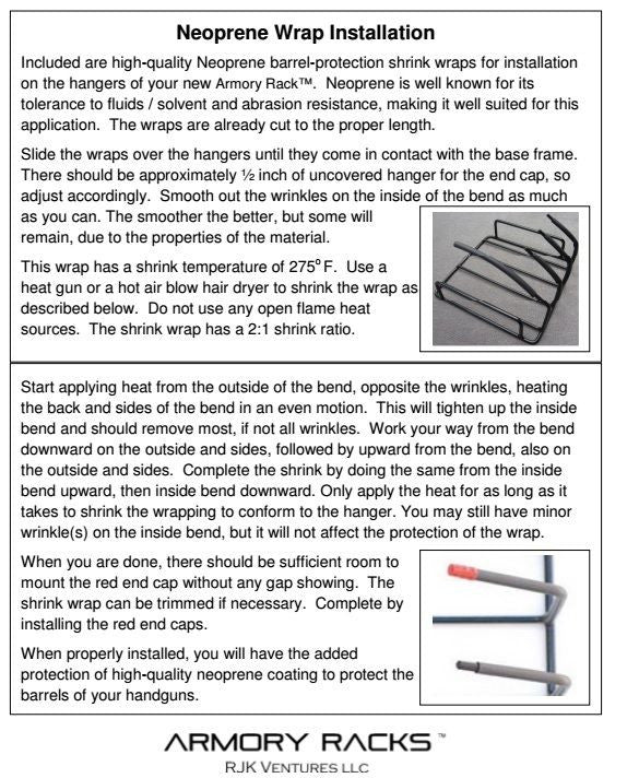 Neoprene Hanger Coating - Mil-Spec M23053/1 - RJK Ventures Guns Shooting Accessories