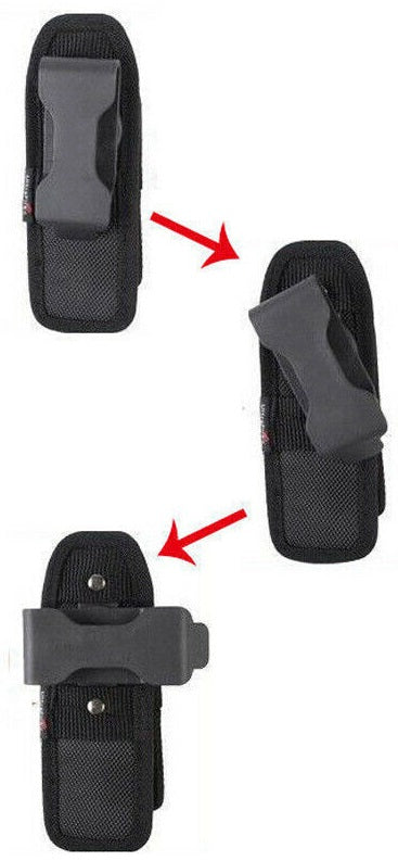 Tactical EDC Flashlight Holster with 360 Degree Rotatable Clip