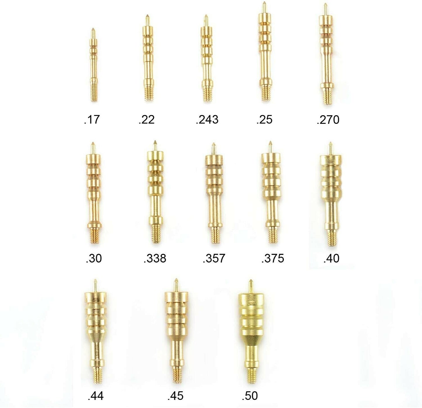 Gun Cleaning Jags & Slotted Patch Tool (16-Pieces)