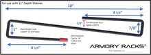 "Shelf Hanger" Handgun Rack - LARGE 11" - RJK Ventures Guns Shooting Accessories 