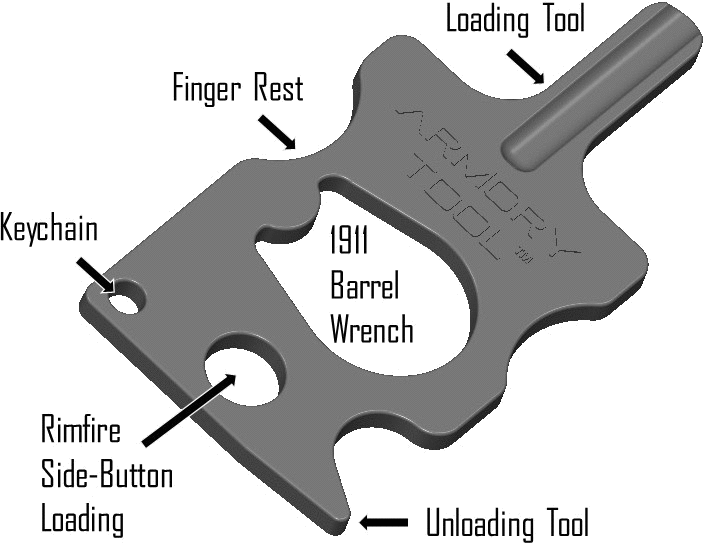 Armory Tool™ - Speed Loader & 1911 Bushing Wrench - RJK Ventures Guns Shooting Accessories 